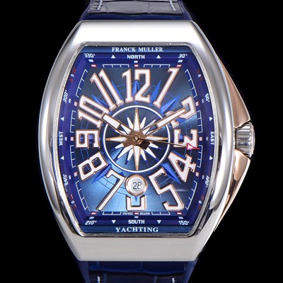레플리카 [프랭크뮬러] 남성용 마스터 컴플리케이션 V 45 SC DT YACHTING 뱅가드 요팅!! 블루 다이얼 스위스 ETA 2824-A2오토매틱  FRA20724  