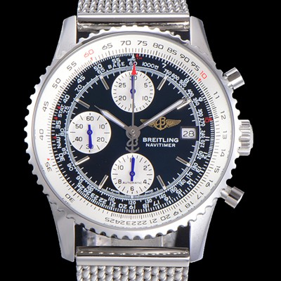레플리카 [브라이틀링] 남성용 네비타이머 1 크로노그래프 오토매틱 A7750타입 41미리 메탈시계 블랙다이얼 BRE75667  