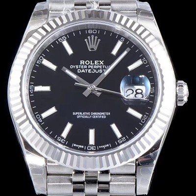 레플리카 [로렉스] 남성용 데이저스트 II m126334-0018 블랙 다이얼 야광 스틱 인덱스 스틸 브레이슬릿 오토매틱 무브먼트 ROL0010  