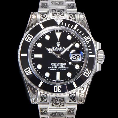 레플리카 [로렉스] 남성용 서브마리너 오토매틱 Cal.3135 타입 40mm 904L메탈+무늬 블랙다이얼  rol9151  