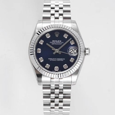 레플리카 [로렉스] 여성용 데이져스트 178274 플루티드 31mm 쥬빌레 오토매틱 2236타입 블루 다이얼 rol5437  