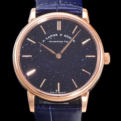 레플리카 [아랑게운트죄네] 남성용 색소니아 씬 211.033 랑게 39미리 18k 로즈골드 블랙 다이얼 오토매틱 무브먼트 LAN40884  