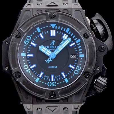 레플리카 [휴블렛] 남성용 빅뱅 킹파워 731.QX.1140 블랙 카본 1:1 베스트 에디션 오셔노그래픽 4000M 블랙 다이얼 오토매틱 무브먼트 HUB0400  