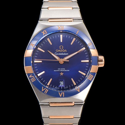 레플리카 [오메가] 남성용 1:1수제공정! 131.23.41.21.03.001 무브UP 컨스틸레이션 코-엑시얼 마스터 오토매틱 Cal.8900타입 41mm 18K 로즈골드 메탈줄 블루 다이얼 omg20183  