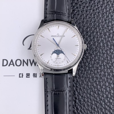 레플리카 [예거 르꿀르뜨]남성용 마스터 1368420 울트라 씬 문페이즈 39미리 오토매틱 실버다이얼 JAG91201  