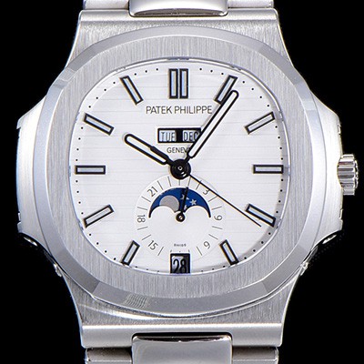 레플리카 [파텍필립]남성용 노틸러스 오토매틱 40mm 화이트다이얼 오토매틱 PAT88536  