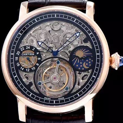 레플리카 [까르띠에] 남성용 로통드 드 까르띠에 투어빌론 시리즈 CAR0030  