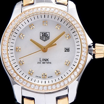 레플리카 [테그호이어] 여성용 링크 시리즈 큐빅 세팅 화이트 다이얼 스위스 쿼츠 무브먼트 TAG0200  