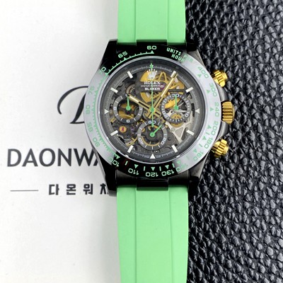 레플리카 [로렉스]남성용 하이엔드 데이토나 세라믹 베젤 40mm 크로노그래프 오토매틱 Cal.4130 무브먼트 스켈레톤 다이얼 rol5662  