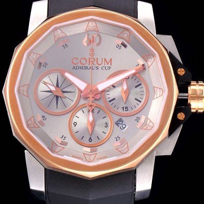 레플리카 [코럼] 남성용 어드미럴컵 첼린져 44 스핏 세컨즈 그레이다이얼 COR020  