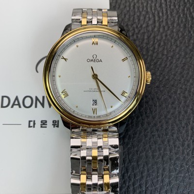 레플리카 [오메가] 남성용 드빌 프레스티지 434.20.40.20.02.002 오토매틱 Cal.8800타입 40mm 18K 옐로우골드 메탈줄 화이트 다이얼 omg20218  