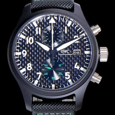 레플리카 [아이더블유씨]남성용 파일럿 워치 탑건 IW389005 크로노그래프 44.5미리 메르세데스-AMG 블랙다이얼 오토매틱 IWC84997  