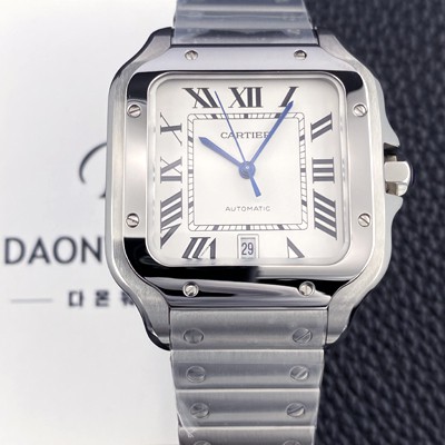 레플리카 [까르띠에] 남성용 산토스 드 까르띠에 워치 WSSA0018 라지 39.8mm 오토매틱 9015 무브먼트 화이트 다이얼 car69388  