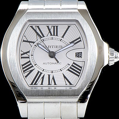 레플리카 [까르띠에] 남성용 로드스터 스위스 2824 무브먼트 화이트 다이얼 CAR0300  