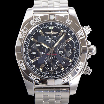 레플리카 [브라이틀링] 남성용 크로노맷 오토매틱 크로노그래프 ETA7750-2타입 44mm 매탈줄 그레이다이얼 bre1191  