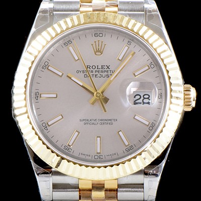 레플리카 [로렉스] 남성용 최고급형!!데이져스트II 126333 GM사 추가업데이트!! 18K 옐로골드 투톤 콤비 실버 다이얼 브레이슬릿 스위스 ETA 2836-2 오토매틱 무브먼트 ROL0350  