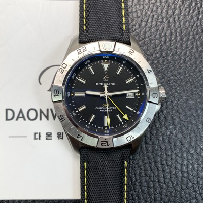 레플리카 [브라이틀링] 남성용 어벤져 지엠티 44mm 나일론줄 오토매틱 2836-2 타입 블랙 다이얼 bre6058  