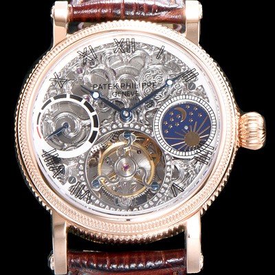 레플리카 [파텍필립] 남성용 그렌드 컴플리케이션 18k 로즈골드 문페이즈 세귤 리얼 투어빌론 최상급 쥬얼 다이아몬드 베젤 스켈레톤 다이얼 PAT0404  