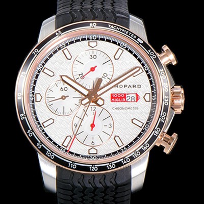 레플리카 [쇼파드] 남성용 밀레 밀리아 GTS 크로노그래프 44미리 오토매틱 A7750-2 우레탄줄 화이트다이얼 CHO73562  