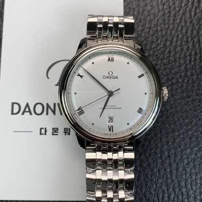 레플리카 [오메가] 남성용 드빌 프레스티지 434.10.40.20.02.001 오토매틱 Cal.8800타입 40mm 메탈줄 화이트 다이얼 omg20209  