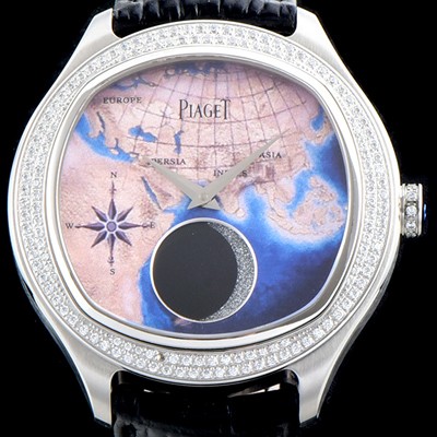 레플리카 [피아제] 남성용 블랙-타이 BLACK -TIE G0A38569 퀸터센셜리 엠퍼라도 XL 최상급 쥬얼 다이아몬드 베젤 문페이즈 픽첼 다이얼 오토매틱 무브먼트 PIA4254  