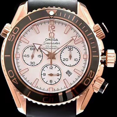 레플리카 [오메가] 남성용 시마스터 코엑시엘 222.32.38.50.01 18k 로즈골드 크로노그래프 화이트 다이얼 오토매틱 무브먼트 OMG0001  