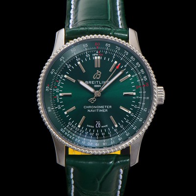 레플리카 [브라이틀링] 남성용 네비타이머 A17326361L1P2 크로노그래프 오토매틱 2824 타입 41mm 가죽줄 그린 다이얼 bre6042  