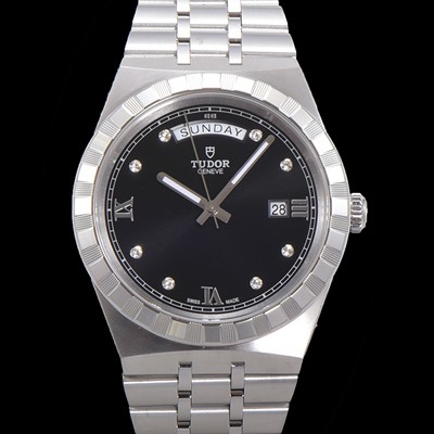 레플리카 [튜더] 남성용 로얄 워치 오토매틱 스위스 ETA2836-2 타입 41mm 메탈줄 블랙다이얼 tud5935  