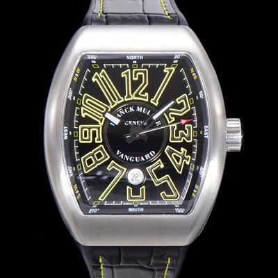 레플리카 [프랭크뮬러] 남성용 뱅가드 2824 므브먼트 오토매틱 44미리 러버밴드 블랙다이얼 FRA75489  