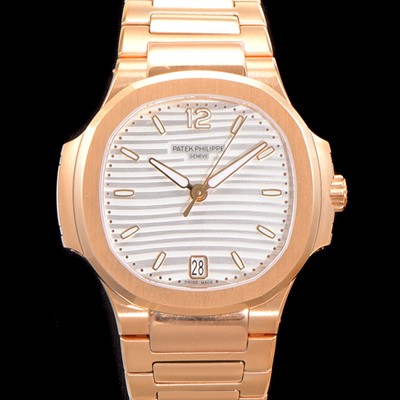 레플리카 [파텍필립] 여성용 노틸러스 7118/1R-001 레이디스 오토매틱 Cal.324 S C타입 35.2mm 여성용시계 18K로즈골드 실버 다이얼 pat4282  