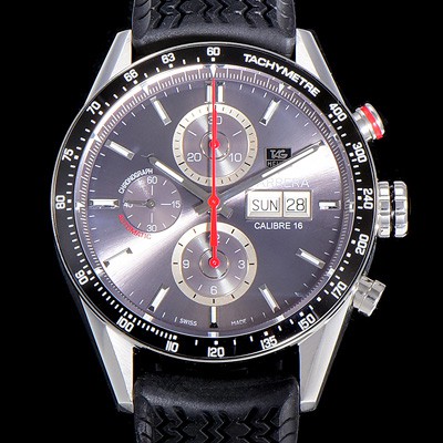 레플리카 [태그호이어]  남성용 까레라 칼리버 16 크로노그래프 그레이 다이얼 TAG74775  