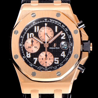 레플리카 [오데마피게]남성용  1:1버전 베스트 에디션 로얄오크 오프오셔 18K로즈골드 42미리 오토매틱 크로노그래프 기능 블랙다이얼 AUD89231  