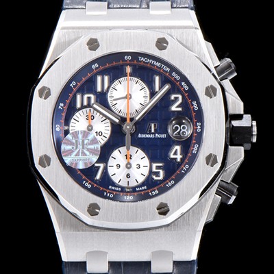 레플리카 [오데마피게] 남성용 NEW MOVT UP!! 로얄오크 오프쇼어 26470ST.OO.A027CA.01 블루 테마 에디션 크로노그래프 블루 와플 다이얼 오토매틱 무브먼트 AUD0201  