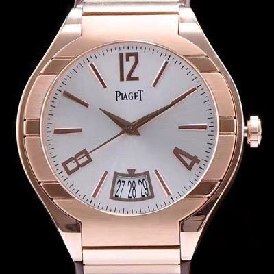 레플리카 [피아제] 남성용 폴로 G0A31149 라지 3데이트 화이트&실버 썬더스트 다이얼 오토매틱 무브먼트 PIA4200  