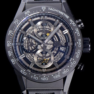 레플리카 [태그호이어]남성용  신상품출시!! 까레라 칼리버 크로노그래프 오토매틱 43mm 블랙다이얼 TAG61075  