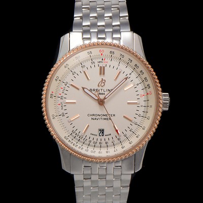 레플리카 [브라이틀링] 남성용 네비타이머 U17326211G1A1 크로노그래프 오토매틱 2824 타입 41mm 메탈줄 화이트 다이얼 bre6034  