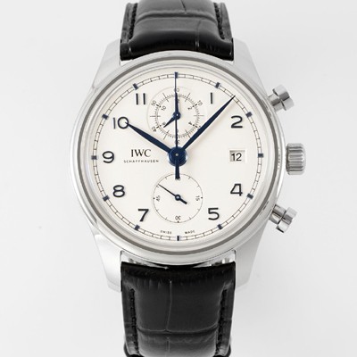 레플리카 [아이더블유씨] 남성용 포루투기즈 IW390303 크로노그래프 42mm 오토매틱 무브먼트 화이트 다이얼 iwc4098  
