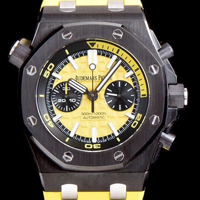 레플리카 [오데마피게] 남성용 로얄오크 오프쇼어 26703ST.OO.A051CA.01 1:1 베스트 에디션 크로노그래프 옐루 러버 스트랩 오토매틱 무브먼트 AUD0221  