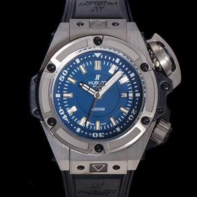 레플리카 [휴블렛] 남성용 빅뱅 킹 파워 오세아노그래픽 오토매틱 Hub1400 티타늄제질 48mm 러버우레탄줄 블루다이얼 hub3519  