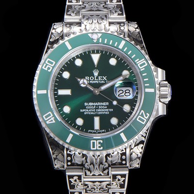 레플리카 [로렉스] 남성용 서브마리너 오토매틱 Cal.3135 타입 40mm 904L메탈+무늬 그린다이얼  rol5191  