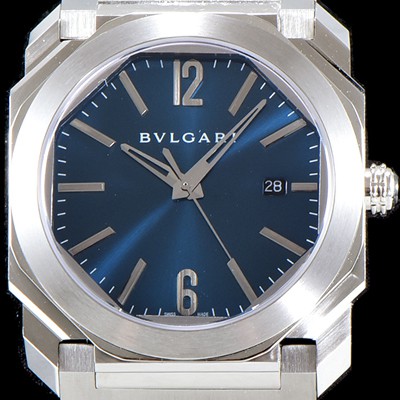 레플리카 [불가리] 남성용 옥토102105 BGO38C3SSD 블루 다이얼 브레이슬릿 오토매틱 무브먼트 BVL4307  