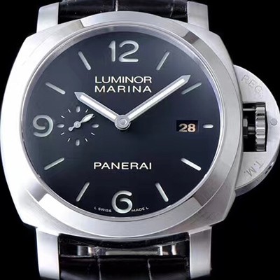 레플리카 [파네라이] 남성용 루미노르 1950 3Days pam00312 브러싱드 오토매틱 Cal. P9000 무브먼트 블랙 다이얼 PAN0412  