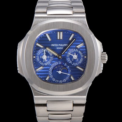 레플리카 [파텍필립] 남성용 Ref.5740 노틸러스 문페이즈 오토매틱 Cal.240 Q타입 40mm 메탈줄  블루다이얼 pat3512  