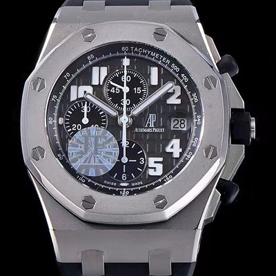 레플리카 [오데마피게] 남성용 로얄오크 오프쇼어 26170ST.OO.D101CR.03 블랙 테마 에디션!!크로노그래프 블랙 와플 다이얼 오토매틱 무브먼트 AUD0210  