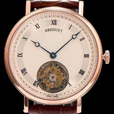 레플리카 [브레게] 남성용 클래식 화이트 다이얼 투어빌론 무브먼트 BRG4204  