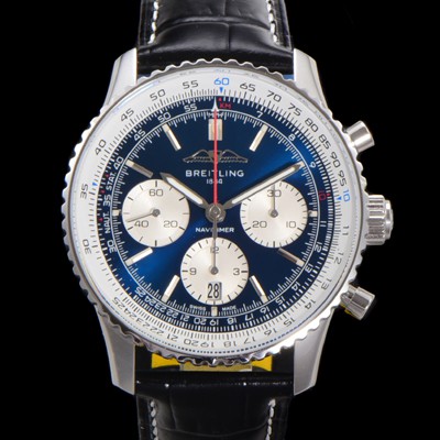 레플리카 [브라이틀링] 남성용 네비타이머 AB0139631C1P1 크로노그래프 ETA7750-2 타입 오토매틱 43mm 가죽줄 블루 다이얼 bre5998  