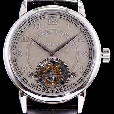 레플리카 [아랑게운트죄네] 남성용 Handwerkskunst 그레이 다이얼 투어빌론 무브먼트 LAN4202  