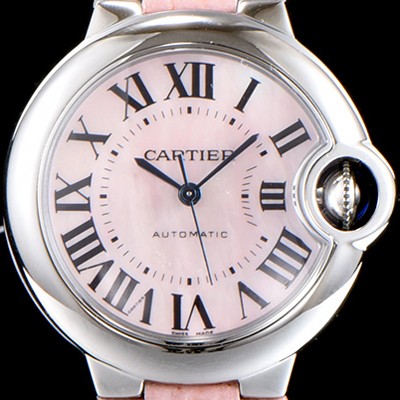 레플리카 [까르띠에] 여성용 발롱블루 2019신상 33mm 핑크 다이얼 오토매틱 무브먼트 CAR0550  