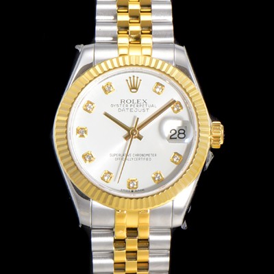 레플리카 [로렉스] 여성용 데이져스트 오이스터 31mm 레이디 오토매틱  18K 옐루골드 투톤콤비 5열 브레이슬릿 메탈줄 화이트다이얼 rol59024  
