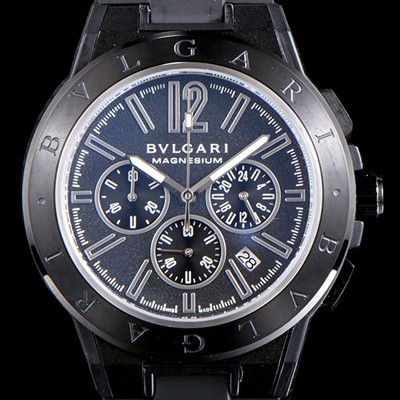 레플리카 [불가리] 남성용 신상품 업데이트!! 디아고노 102428 DG42BSMCVDCH 크로노그래프 마그네슘 PVD 블랙 다이얼 쿼츠 무브먼트 BVL4250  